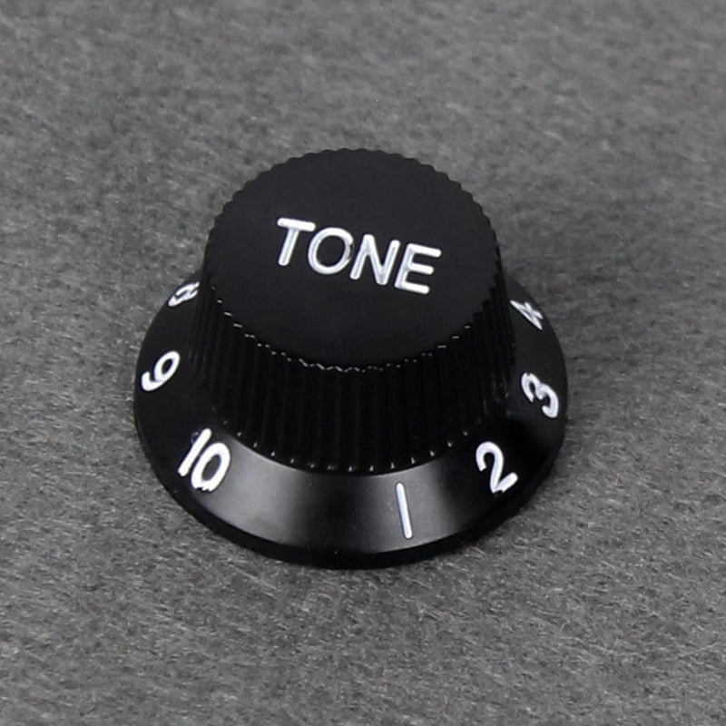 FLEOR 2T1V Guitar Knobs Set 24 Spline Electric Guitar Knobs 1 Volume 2 Tone Control Knob, Black - Image 3